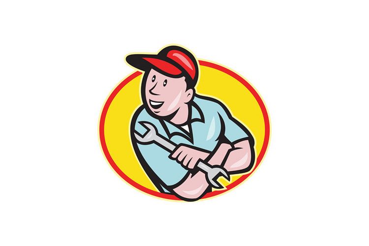 Mechanic Arms Crossed Spanner Re example image 1