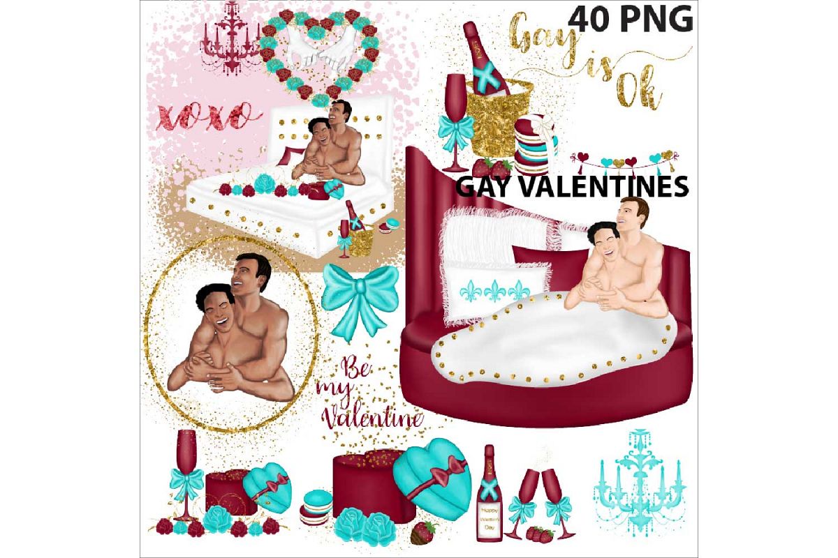 Gay Valentines Day clipart example image 1