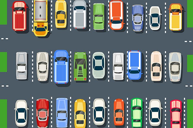 Top view of a city parking example image 1
