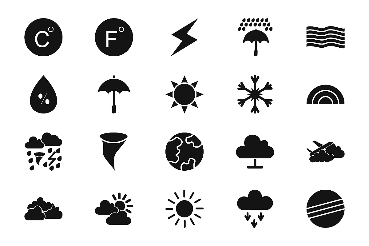 Set Of Weather And Season Icons example image 1