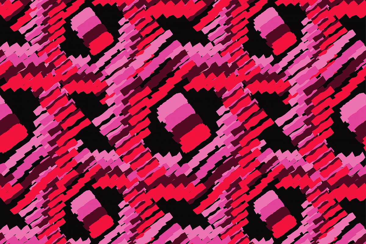 Seamless vector background with abstract geometric pattern. Abstract digital glitch graphic. example image 1