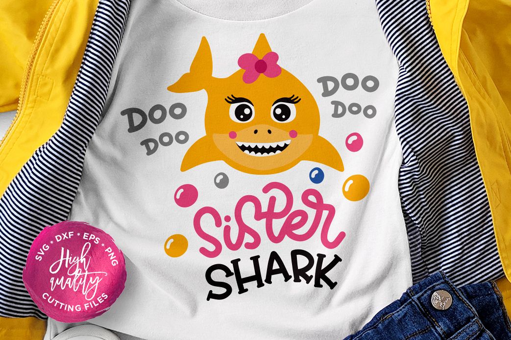 Download Sister Shark SVG DXF, Sibling Shark SVG, Shark Family SVG ...