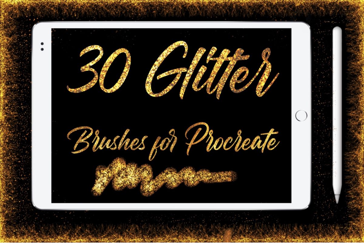 Glitter Brushes for Procreate example image 1