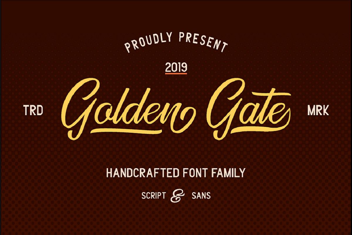 Golden Gate | Handcrafted Font Familyy example image 1