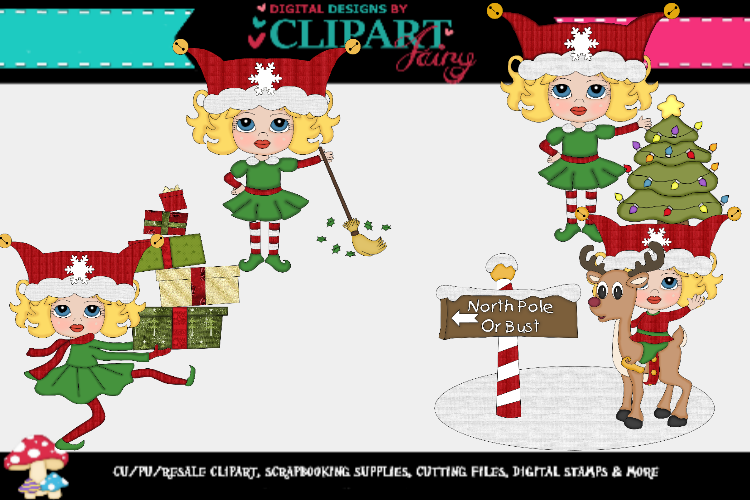 Christmas Elf Girls 6 example image 1