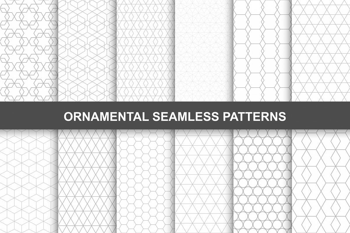 Ornamental seamless patterns. example image 1