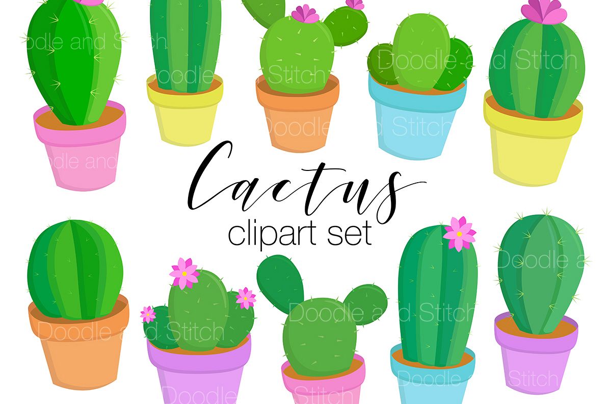Cactus Clipart Illustrations example image 1