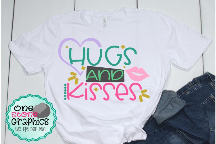 Valentines svg,valentine svg,hugs and kisses svg,xoxo svg example image 1
