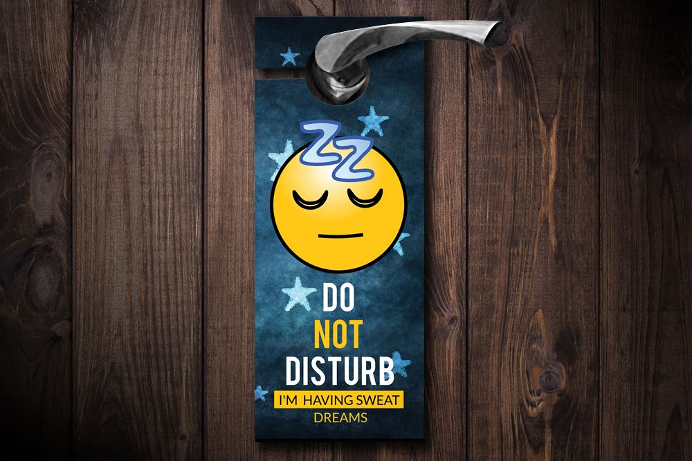 Sleeping Time Door Hangers example image 1