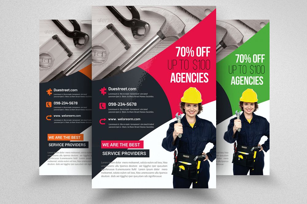 Handyman & Plumber Services Flyer example image 1