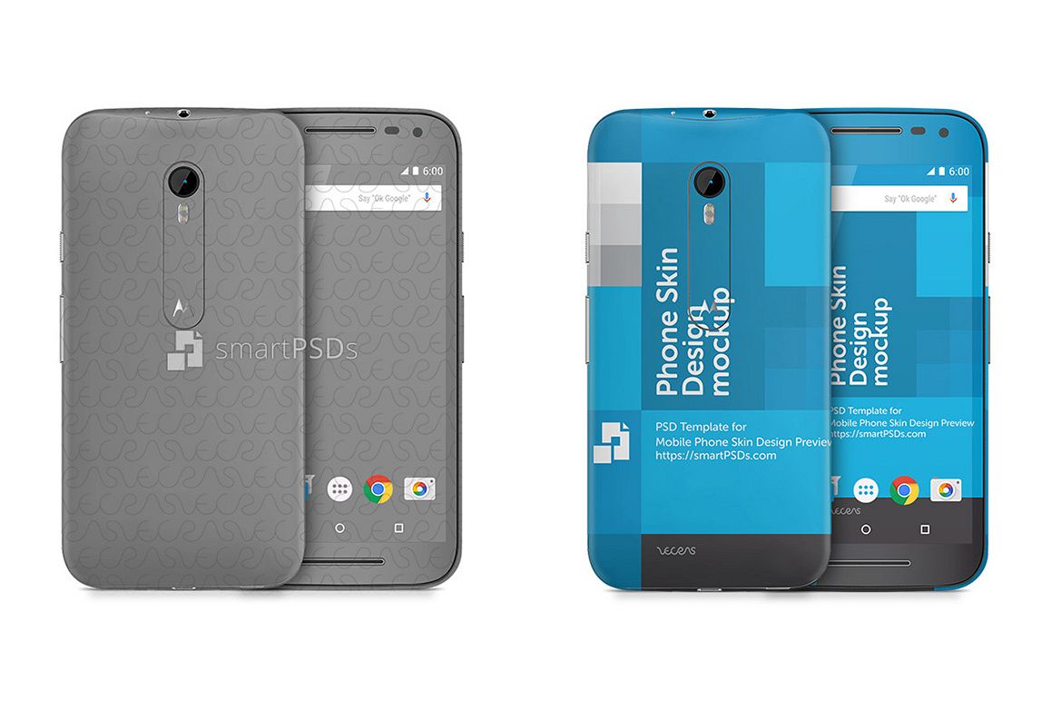 Moto G3 Mobile Skin Design Template example image 1