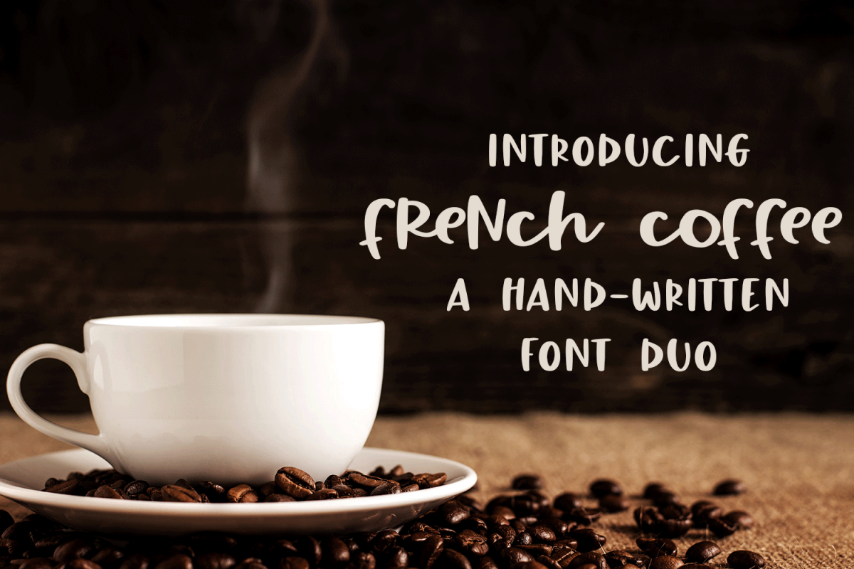 French Coffee - A Hand-Written Font Duo example image 1
