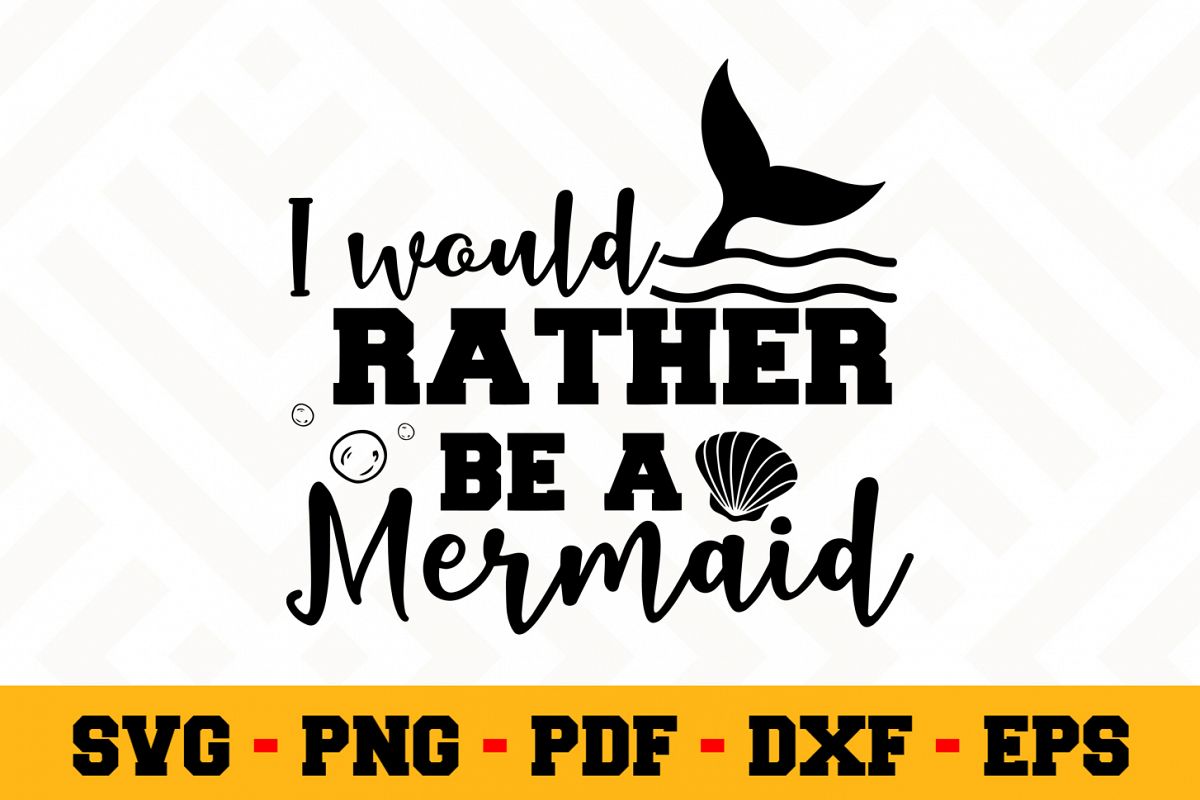 Mermaid SVG Design n520 | Mermaid SVG Cut File example image 1