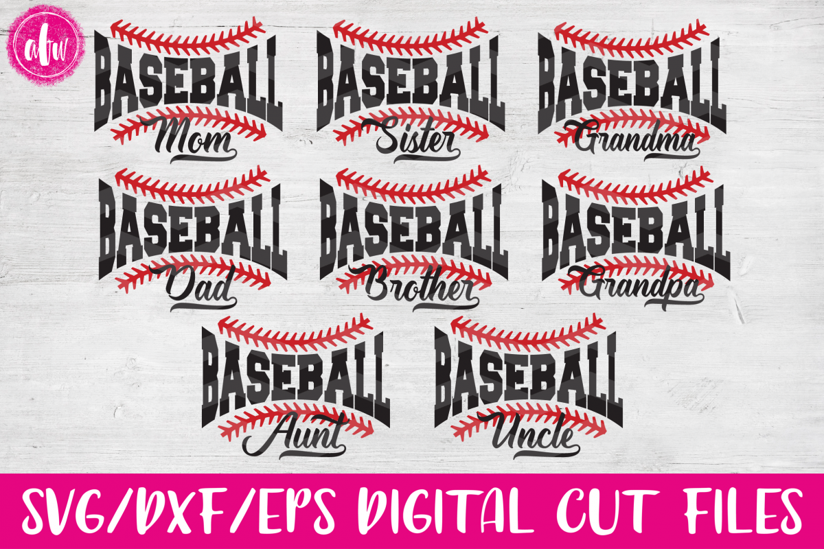 Download Baseball Family - SVG, DXF, EPS Cut Files