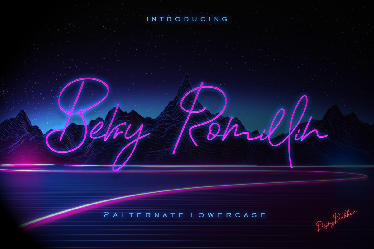 Berry Romillin Script Font example image 1