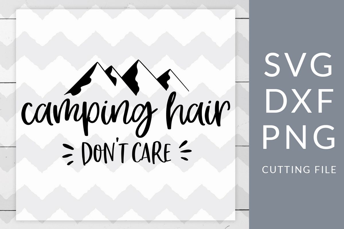 Camping Hair SVG, DXF, PNG, Cut File example image 1