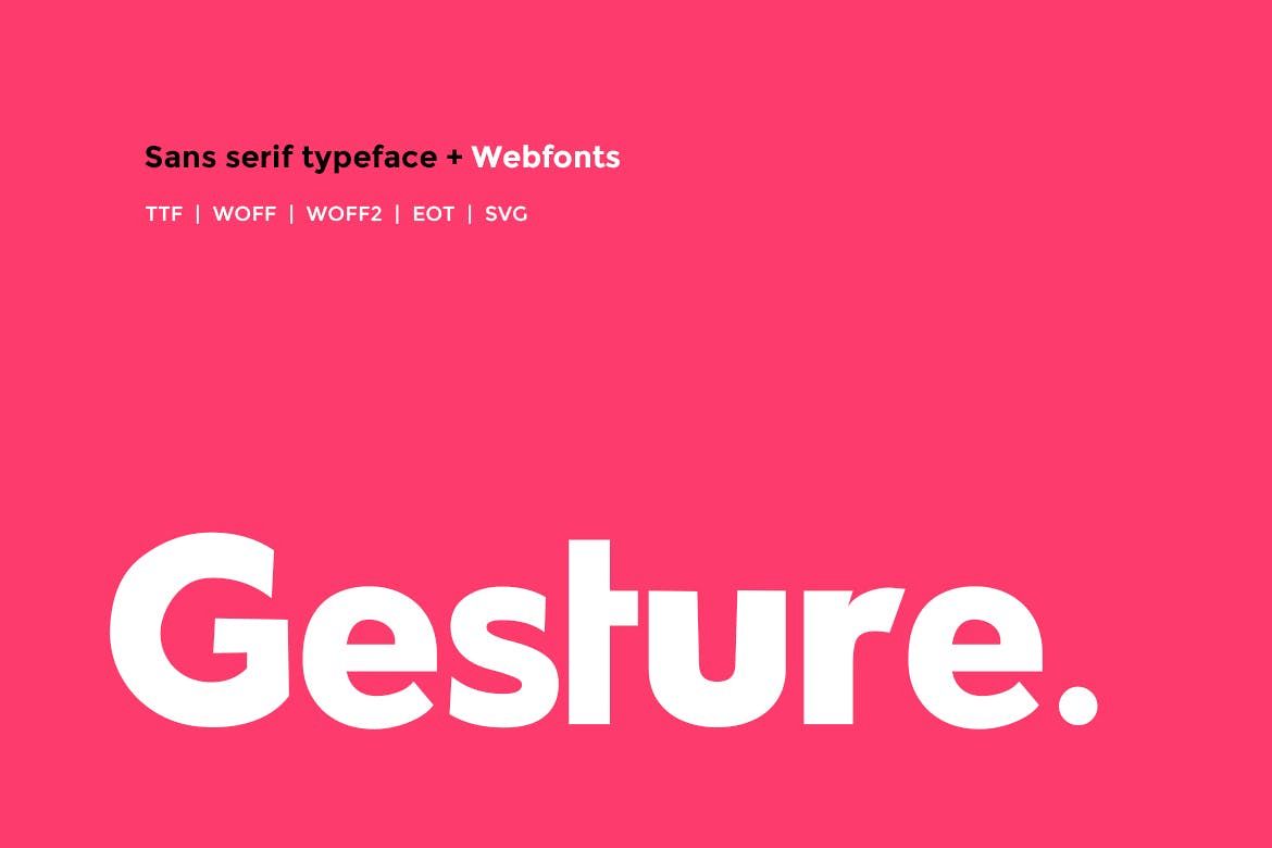 Gesture - Modern typeface WebFont example image 1