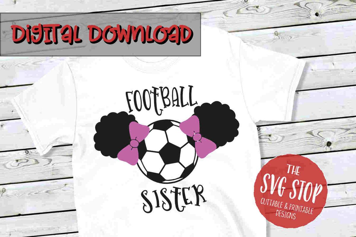 Football-Soccer Sister 3-SVG, PNG, DXF example image 1