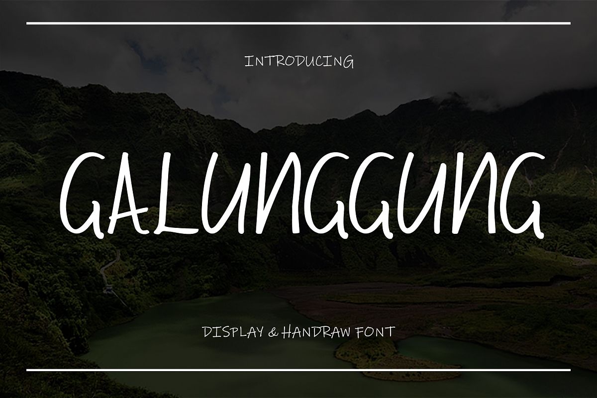 Galunggung // Display & Handraw Font example image 1