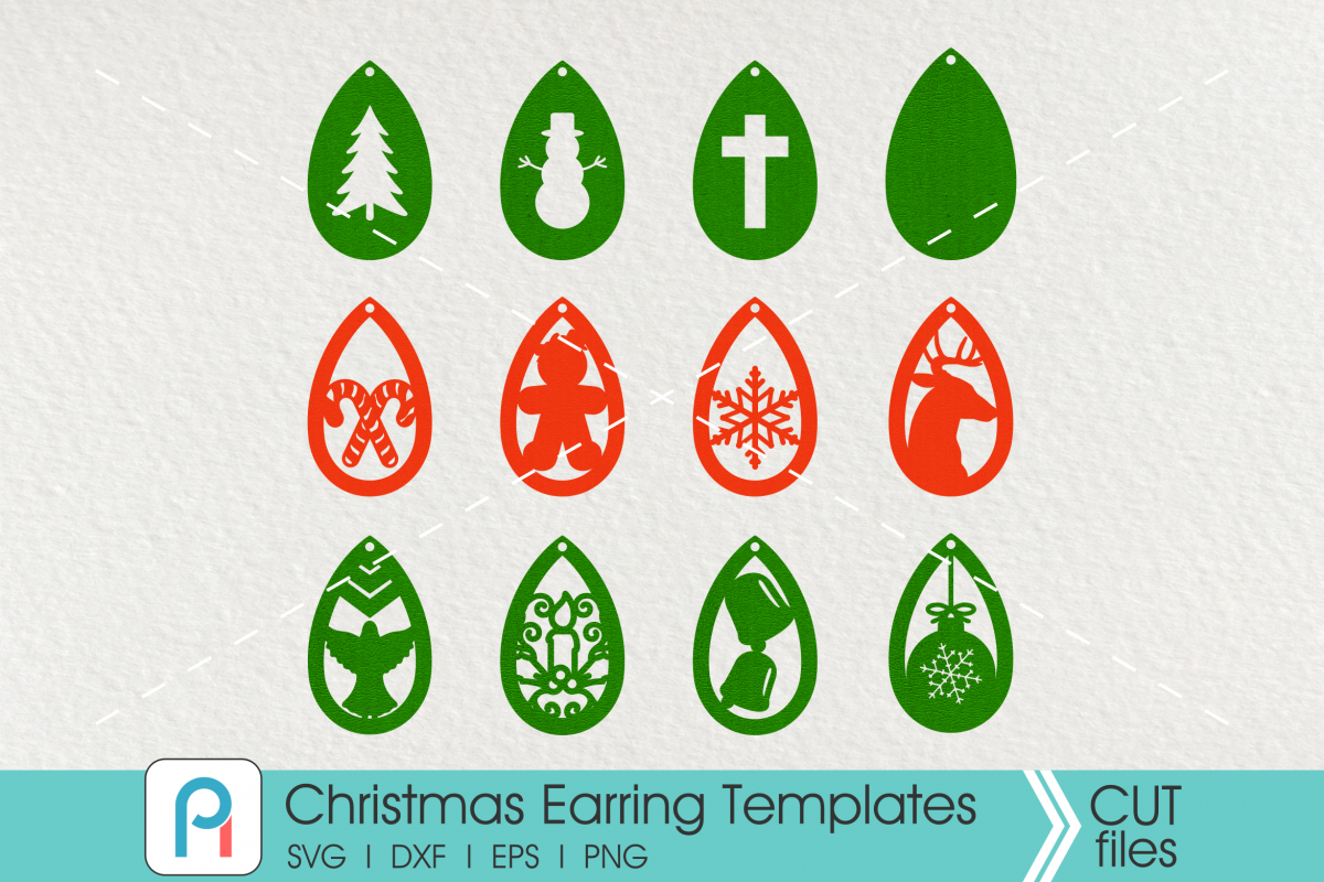 Christmas Earrings Template Svg Earrings Template Svg