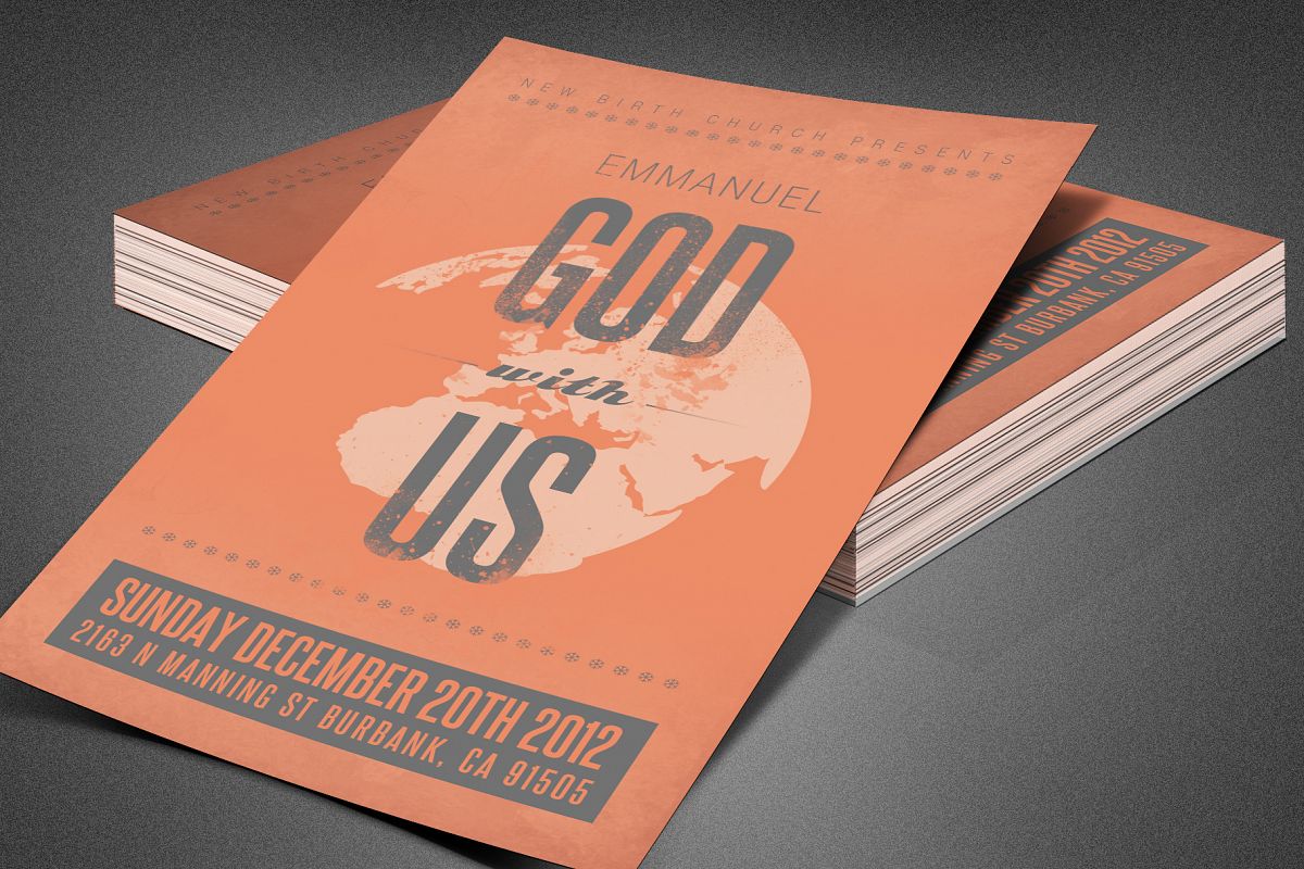 Emmanuel Christmas Church Flyer example image 1