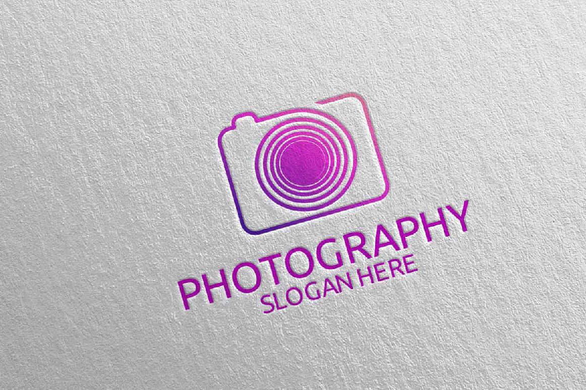 Abstract Camera Photography Logo 10 example image 1