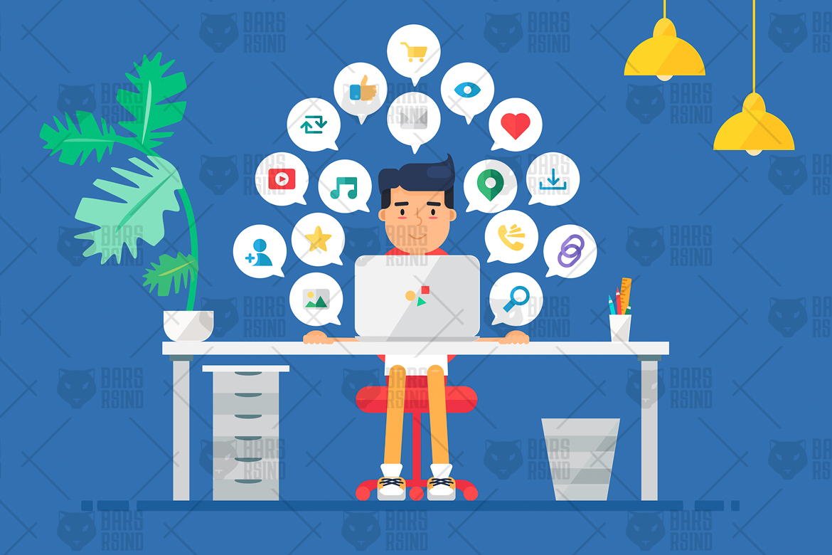 Web Social Network Concept example image 1