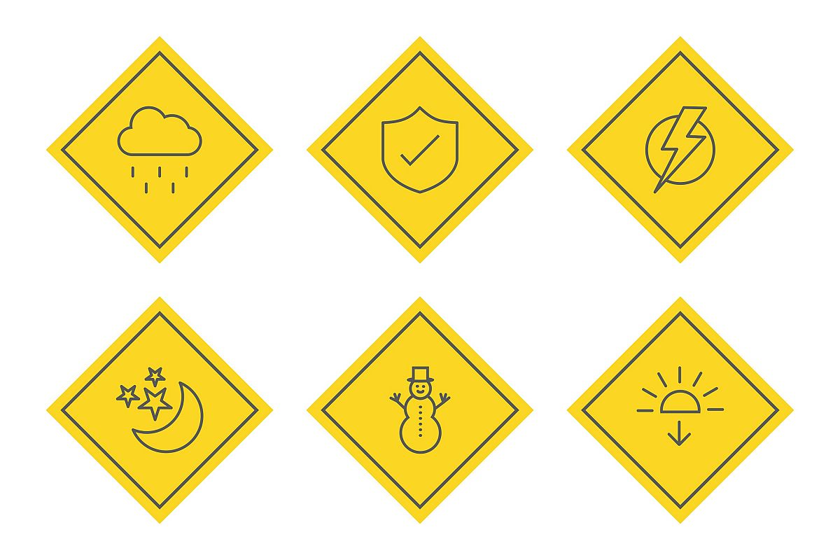 Set Of Weather And Season Icons example image 1