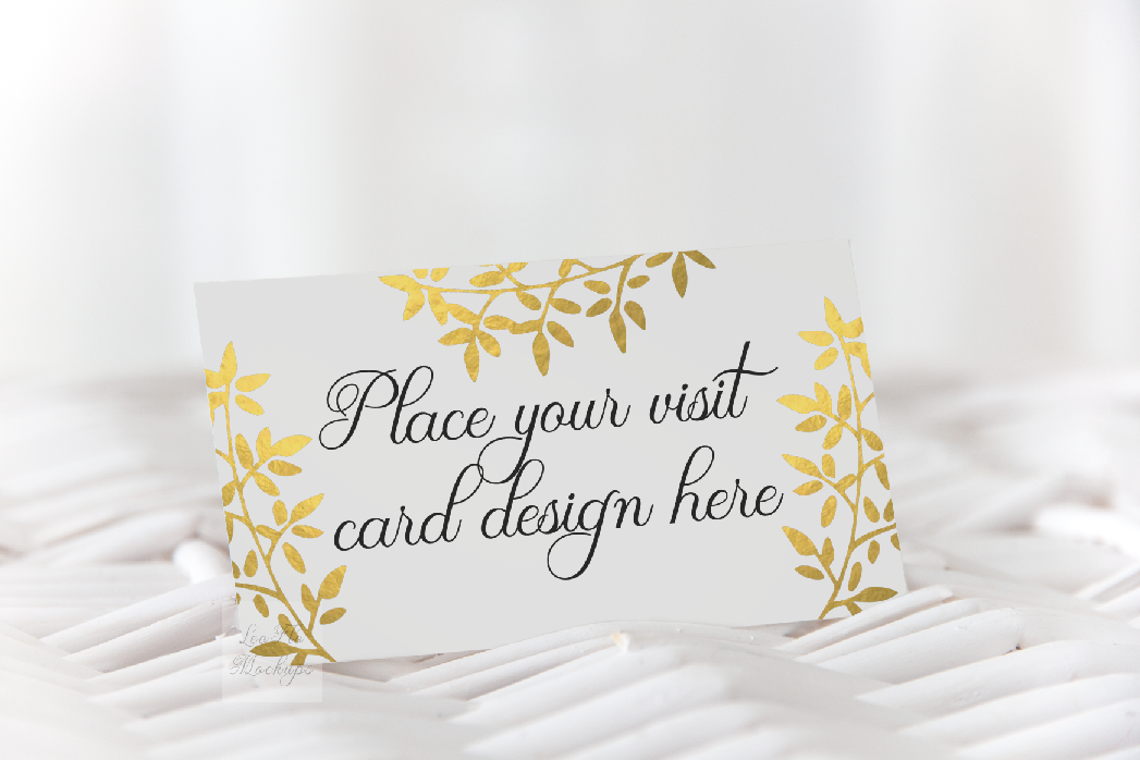 Business visit Card Mockup perspective rustic mock up example image 1