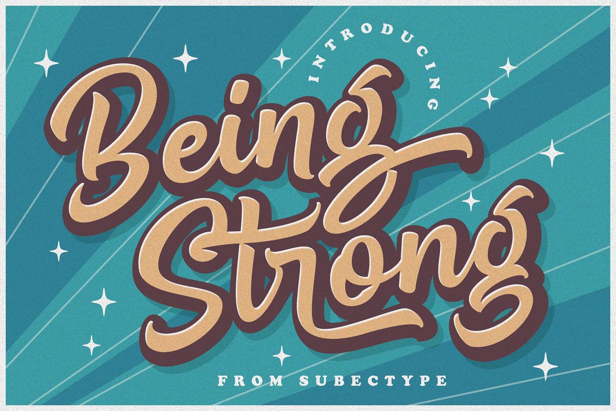 Being Strong Layered Font example image 1