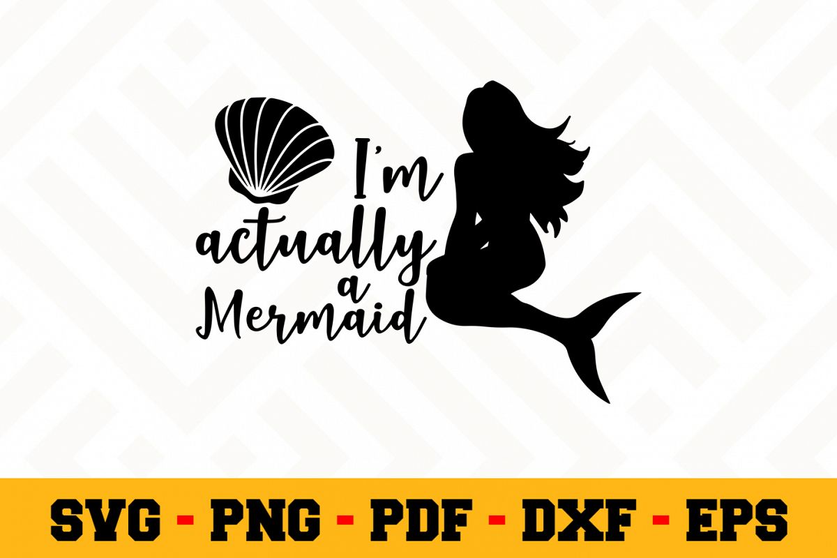 Mermaid SVG Design n532 | Mermaid SVG Cut File example image 1