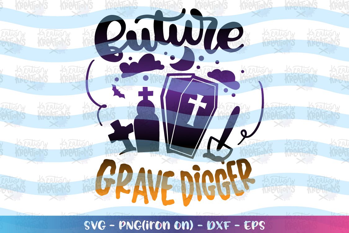 Future Grave Digger svg Casket funny Halloween design example image 1