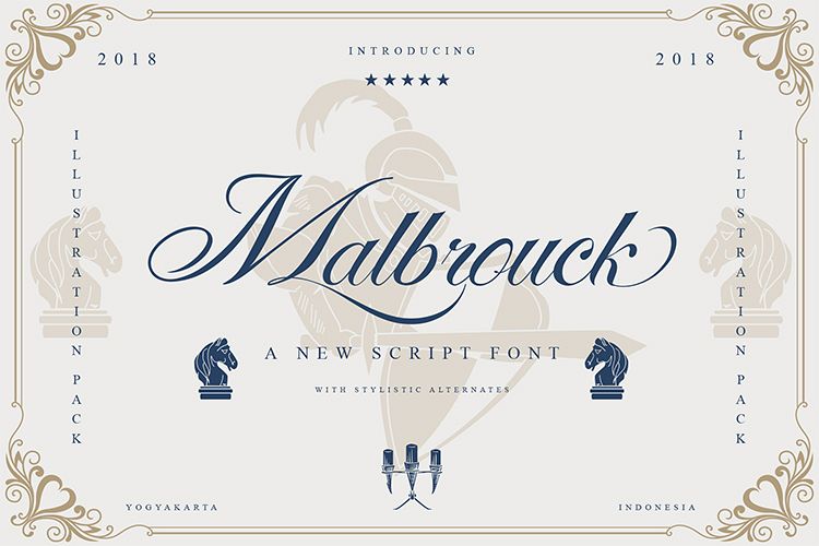 Malbrock Classic Script Font example image 1