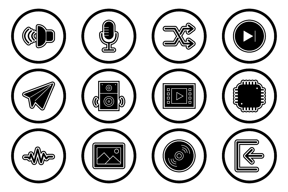 Set Of Multimedia Icons example image 1