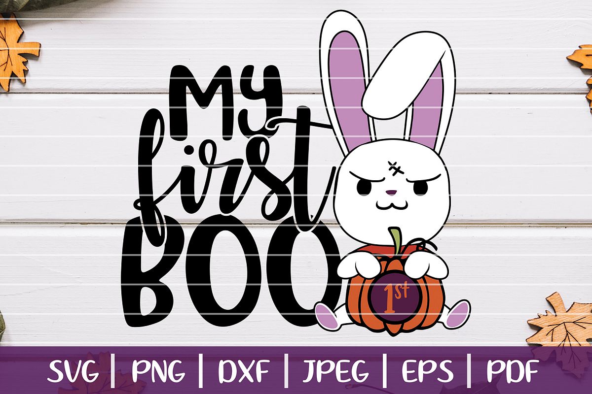 My First Boo SVG, First Halloween SVG, Newborn Halloween example image 1