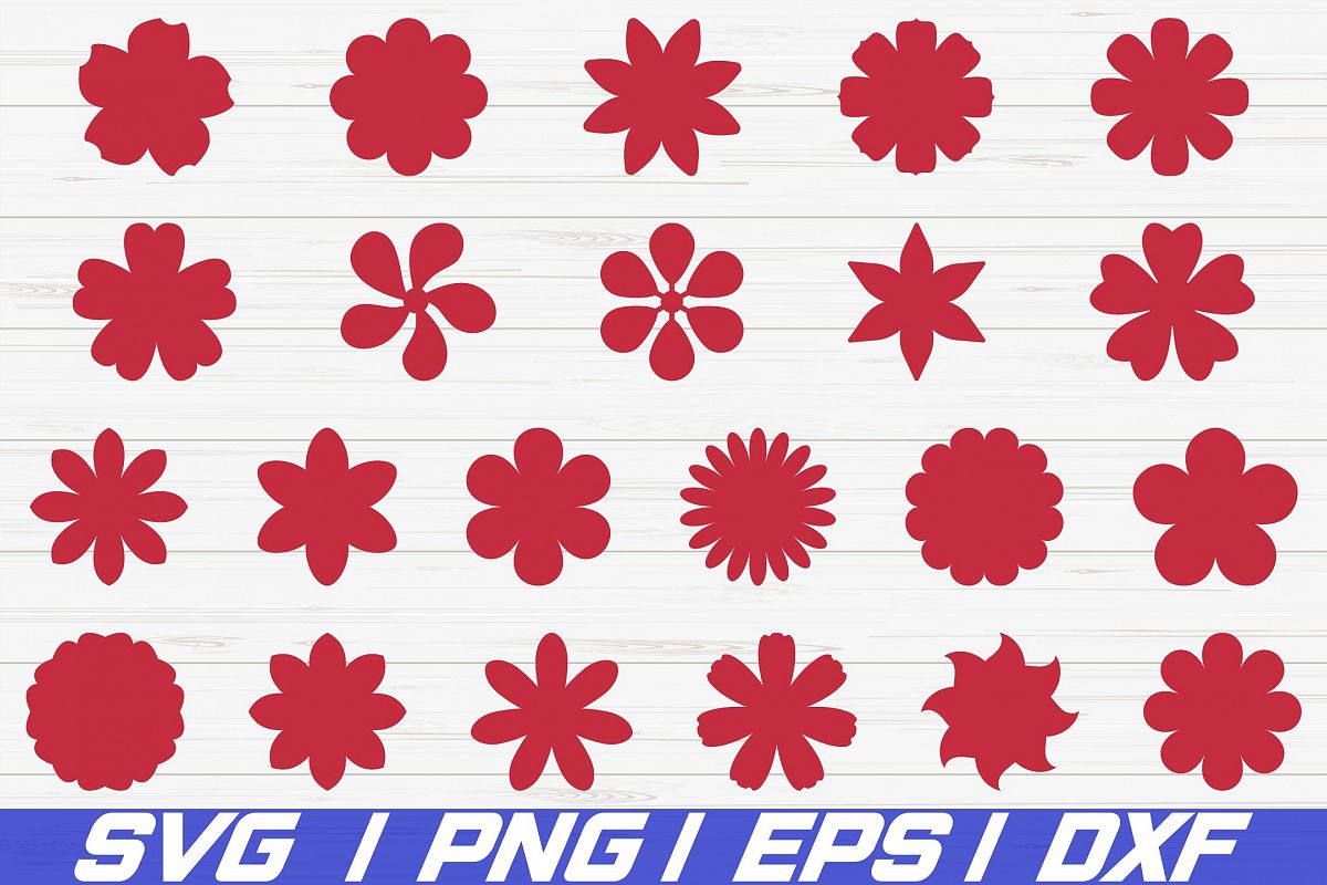 22 Paper Flower Template SVG Cut File / Vector / Clipart