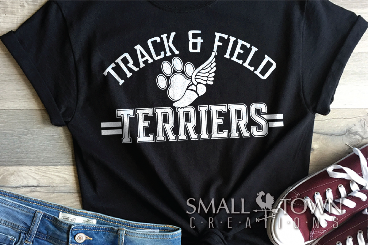Terrier, Track and Field, Team, Logo, PRINT, CUT, DESIGN example image 1