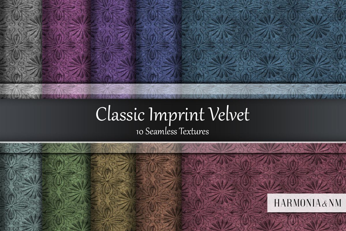 Classic Imprint Velvet 10 Seamless Textures example image 1