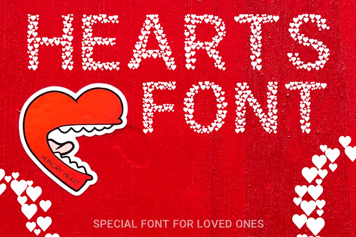 Hearts - A Font Love Story example image 1