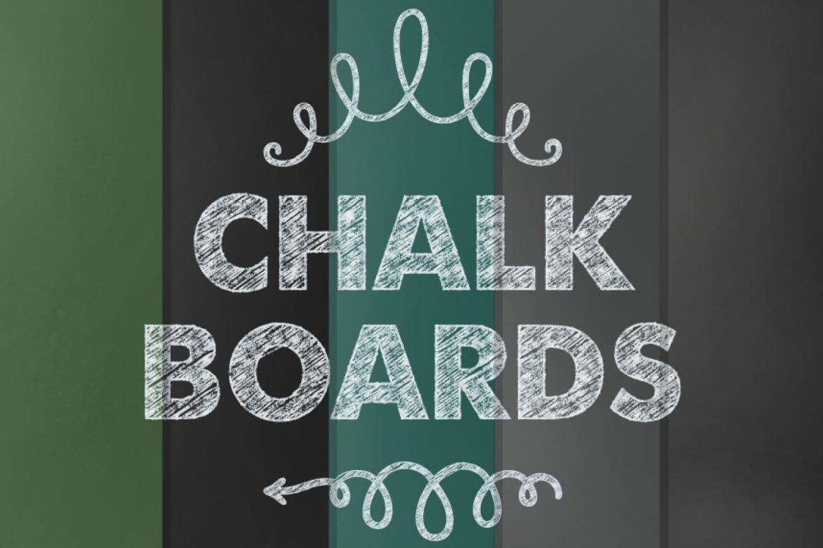 Chalkboard Digital Paper Set example image 1