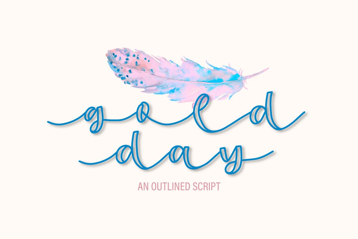 Gold Day - An Outlined Script example image 1