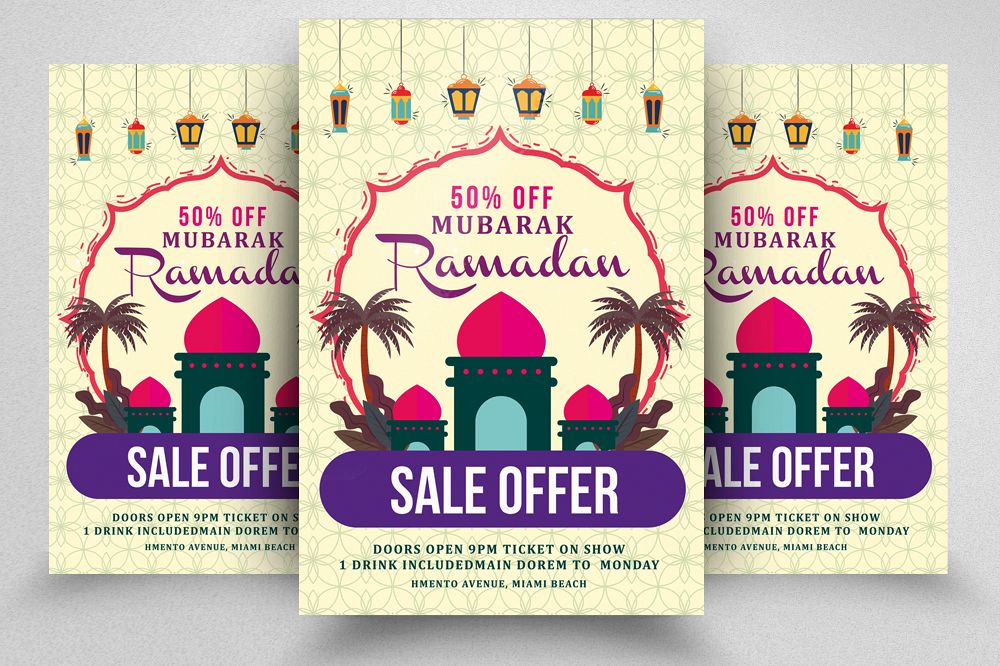 Ramadan Mubarak Sale Offer Template example image 1