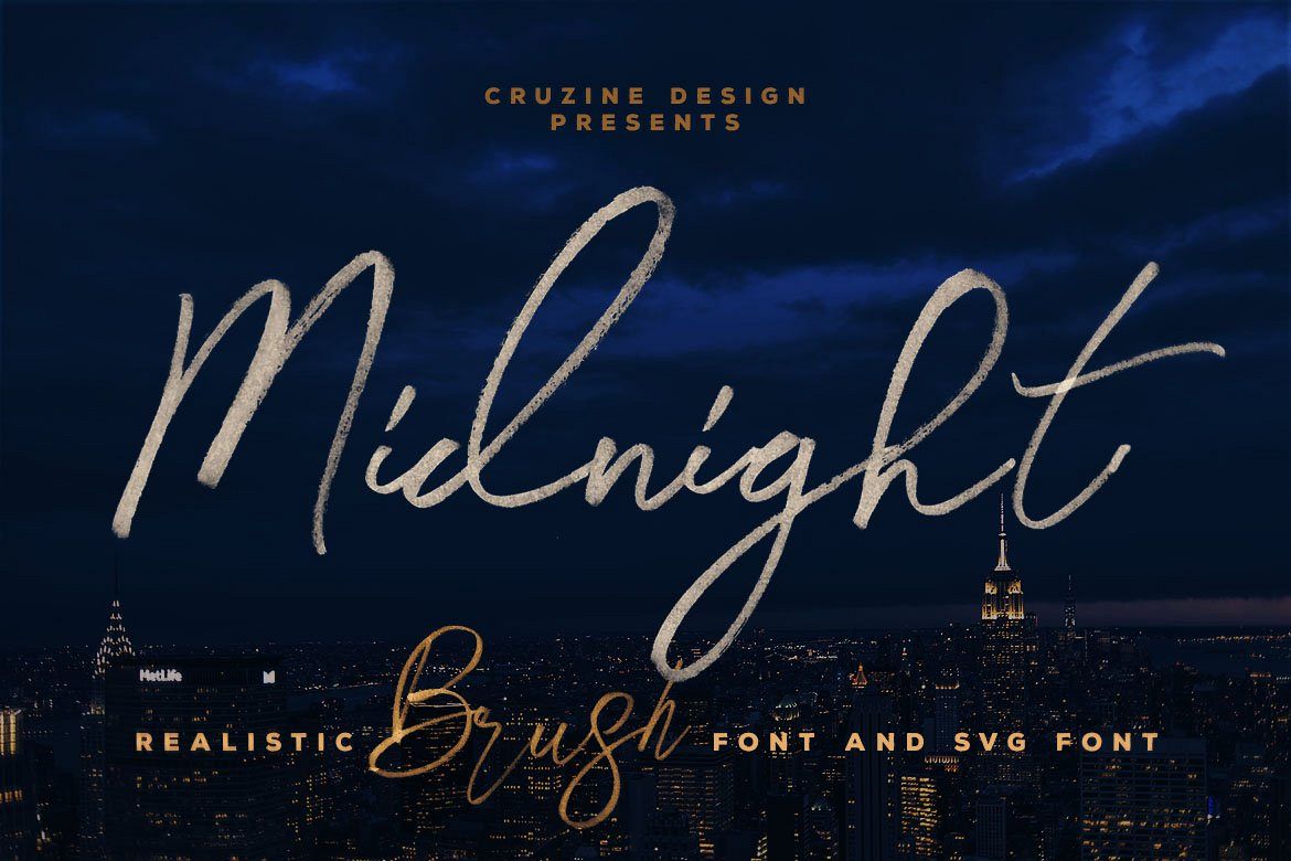 Midnight Brush & SVG Font example image 1