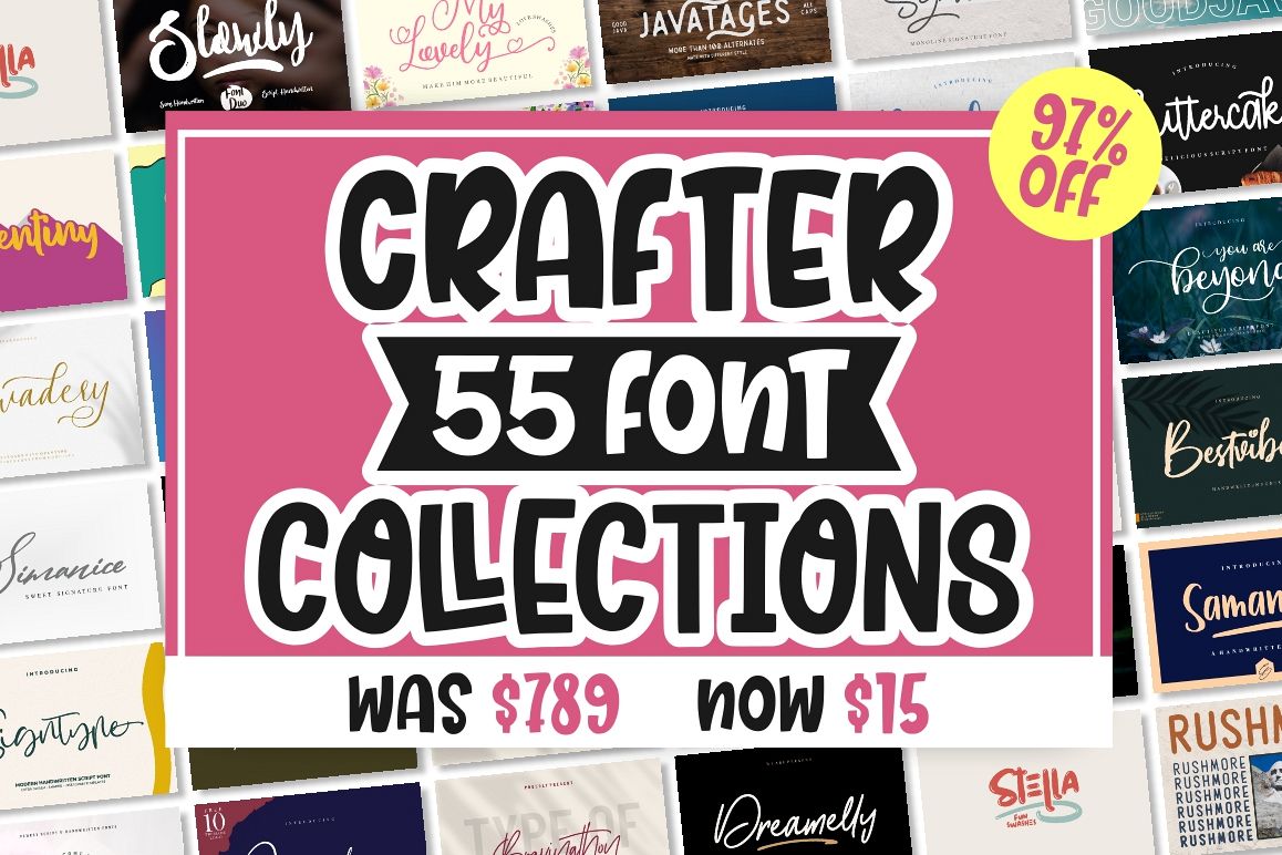 BEST CRAFTER FONT COLLECTIONS example image 1
