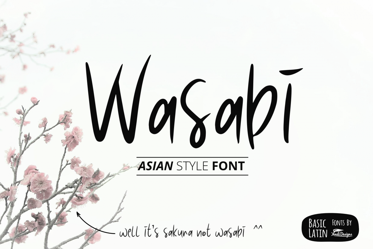 Wasabi Asian Style Fonts example image 1