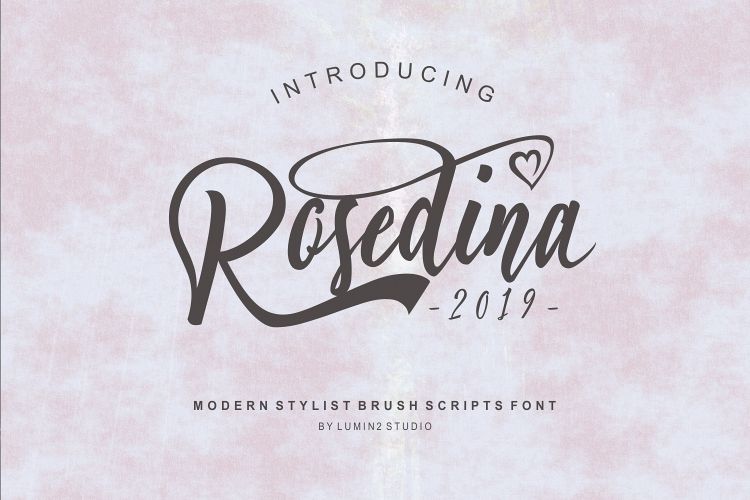 Rosedina - beautyful Stylist brush script example image 1