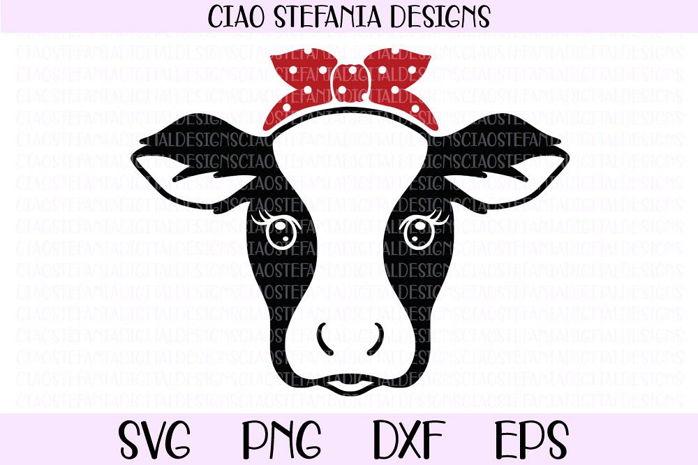 Download Cow Face Bandanna Bow SVG PNG DXF EPS Cut File
