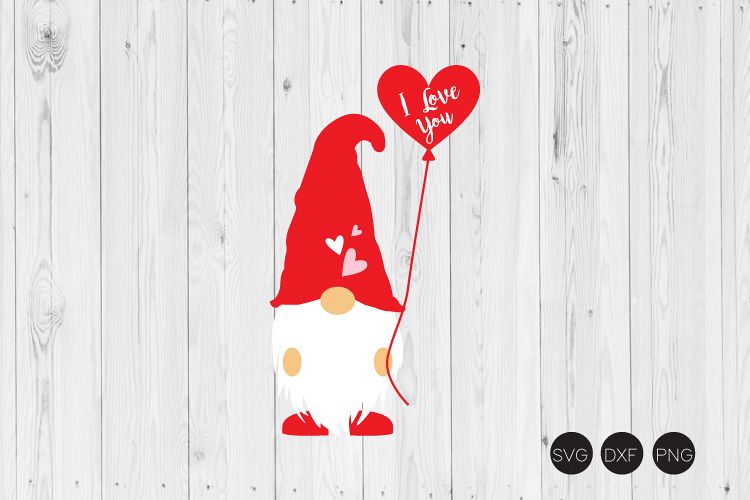 Download I Love You SVG, Gnome SVG, Valentine Gnome SVG (414396) | Cut Files | Design Bundles