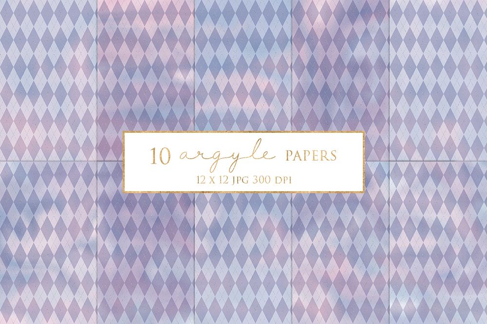 10 Pretty Argyle Magical Digital Papers example image 1