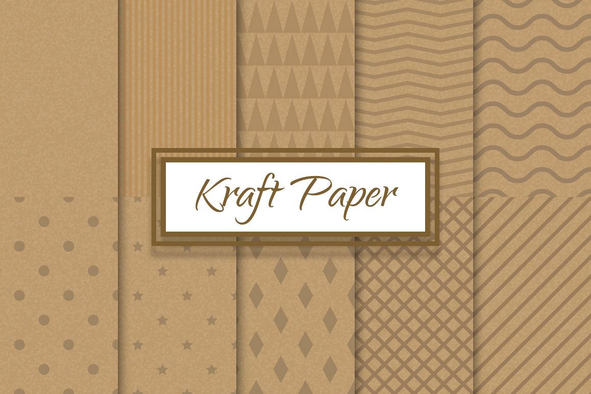 Kraft recycled paper patterns example image 1